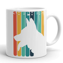 Tasse mit Spruch über deutschen Schäferhund in Vintage Farben