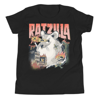 Zeigt ein T-Shirt für Kids und Teenager mit Frecher Ratzilla | T-Shirt für Kinder & Jugendliche