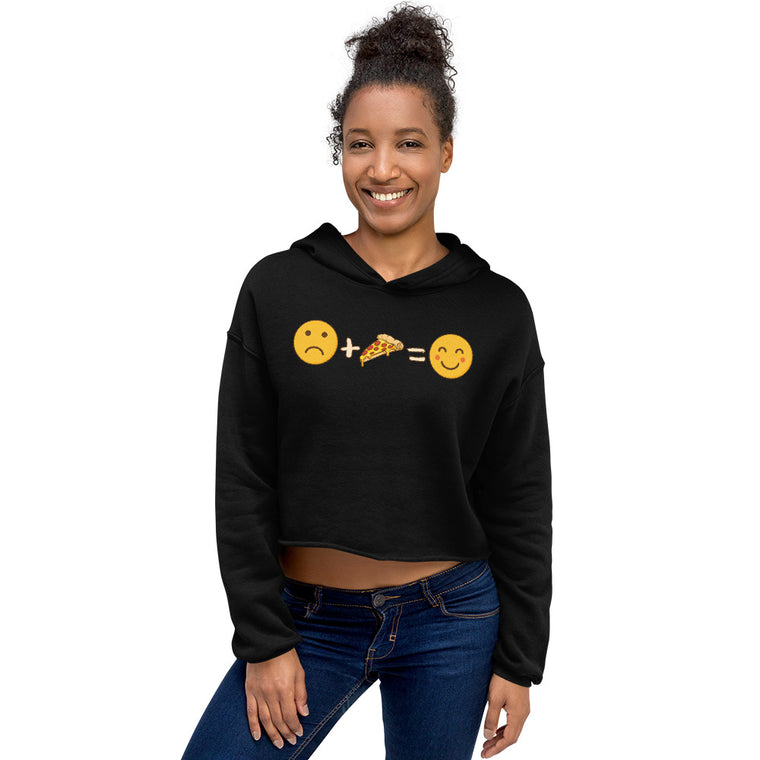 Produktbild zeigt Funny Pizza Emotions | Crop Hoodie