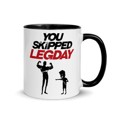 You Skipped Legday | Zweifarbige Kaffeetasse Lustiger Spruch