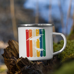 Drohnen Vintage Quadrokopter | Emaille Tasse