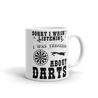 Bild einer Sorry I wasn't listening Darts | Tasse