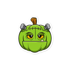 Halloween Mies gelaunter Kürbis | Vinyl Aufkleber