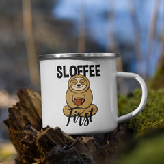 Sloffee First | Emaille Tasse Lustiger Spruch