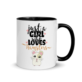 Just A Girl Who Loves Hamsters | Tasse mit farbiger Innenseite Kaffeebecher online kaufen - jimbeels.store