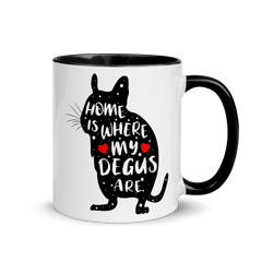 Home Is Where my Degus Are | Zweifarbige Tasse