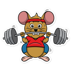 Workout Mouse | Vinyl Aufkleber