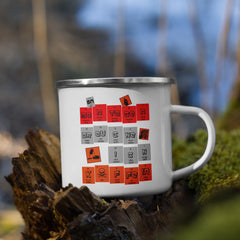 An Montagen brauche ich Koffein | Emaille Tasse