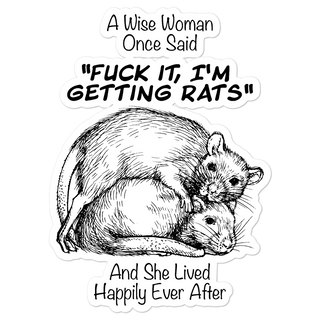 Funny rat saying | Vinyl decal