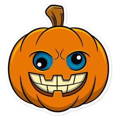 Halloween - Mies gelaunter Kürbis | Vinyl Aufkleber