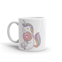 Einhorn isst Donut | Tasse