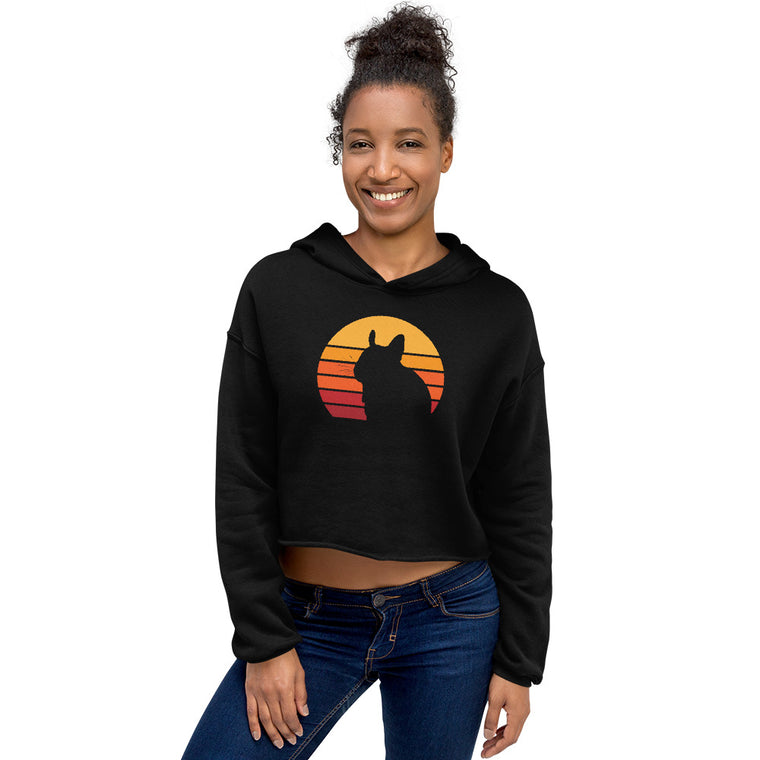 Produktbild zeigt Degu Sunset | Crop Hoodie
