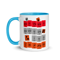 An Montagen brauche ich Koffein | Zweifarbige Tasse