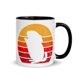 Bild einer Chinchilla Retro Tasse | Zweifarbige Tasse