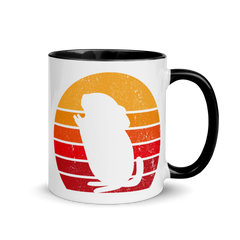 Bild einer Chinchilla Retro Tasse | Zweifarbige Tasse