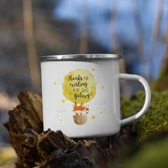 Thanks Fox Ballon | Emaille Tasse