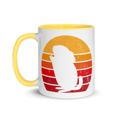 Chinchilla Retro Tasse | Zweifarbige Tasse