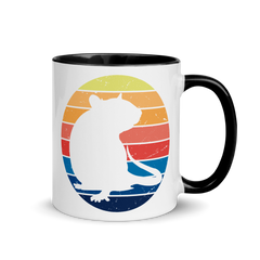 Bild einer Ratten Vintage Sonne | Tasse mit farbiger Innenseite