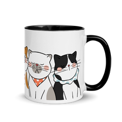 Lustiges Katzen | Zweifarbige Tasse