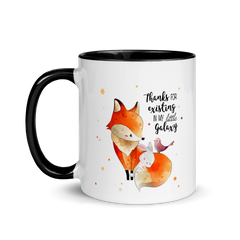 Thanks Fox Bunny Bird | Zweifarbige Tasse