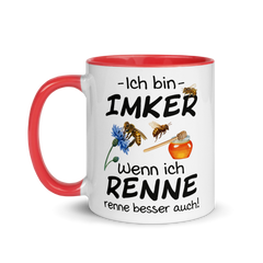 Lustiger Imker Spruch | Zweifarbige Tasse