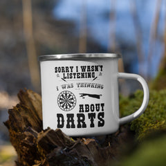 Sorry I wasn't listening Darts | Emaille Tasse