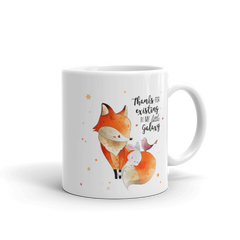 Bild einer Thanks Fox Bunny Bird | Tasse