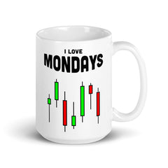 I love Mondays | Lustiger Forex Spruch Tasse