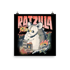 Zeigt leuke ratzilla poster in Farbe 12×12
