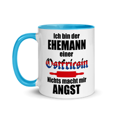 Ehemann einer Ostfriesin | Zweifarbige Tasse