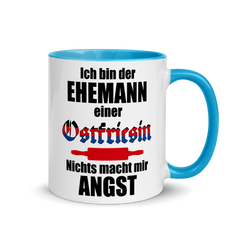 Ehemann einer Ostfriesin | Zweifarbige Tasse