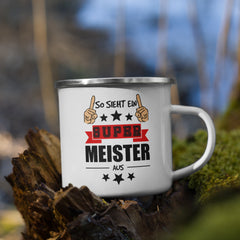 So sieht ein super Meister aus | Emaille Tasse