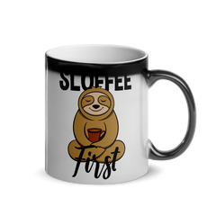 Sloffee First | Glänzende Wärmetasse Lustiger Spruch