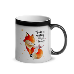 Thanks Fox Bunny Bird | Glänzende Zaubertasse