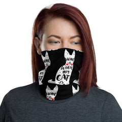 Zeigt home is where my cat is multifunktionstuch in Farbe