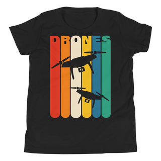 Zeigt ein T-Shirt für Kids und Teenager mit Drohnen Vintage | T-Shirt für Kinder & Jugendliche