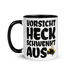 Vorsicht Heck schwenkt aus Hummel | Zweifarbige Tasse