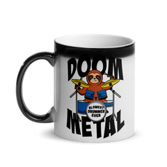 Doom Metal Faultier | Glänzende Zaubertasse