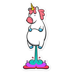 Furzendes Einhorn | Vinyl Aufkleber