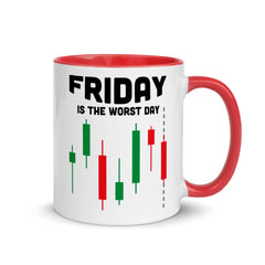 Lustiger Aktienhändler Spruch | Zweifarbige Tasse