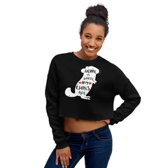 Produktbild zeigt Home Is Where My Chins Are | Crop Sweatshirt