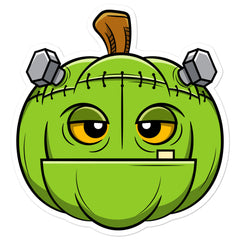 Halloween Mies gelaunter Kürbis | Vinyl Aufkleber