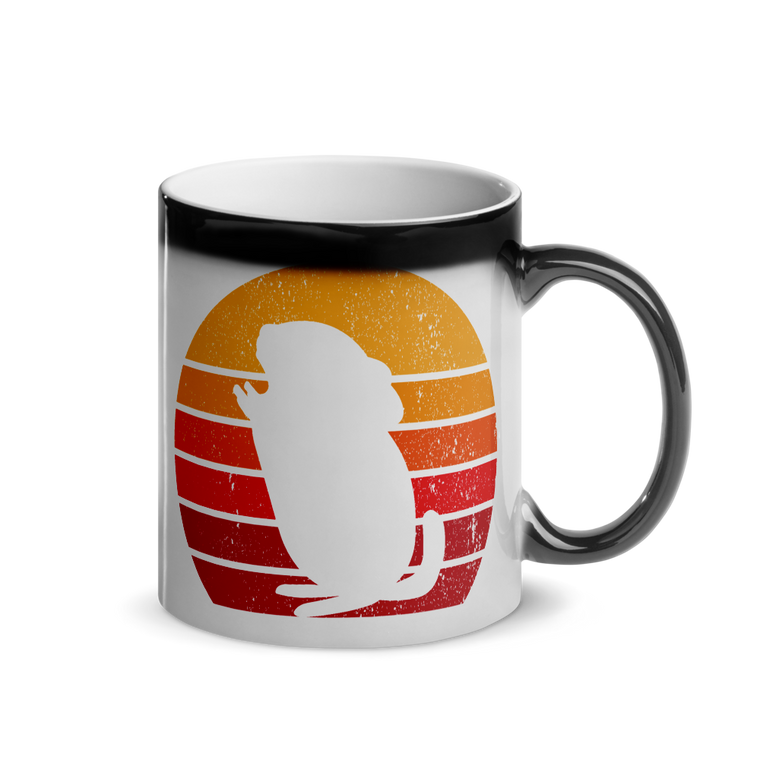 Chinchilla Retro Tasse | Glänzende Zaubertasse