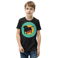 Retro Dackel Sonne | Teckel T-Shirt für Kinder