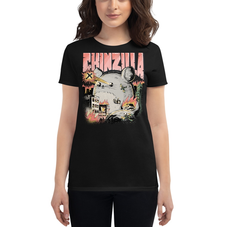 Eine Dame trägt Chinzilla | Frauen T-Shirt