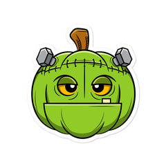 Halloween Mies gelaunter Kürbis | Vinyl Aufkleber