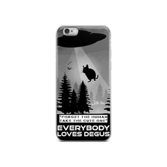 Zeigt Produktbild DEGUS | Funny UFO Alien Abduction | iPhone Case | Homouros Saying | Perfect Gift For Degu Holders and Owners