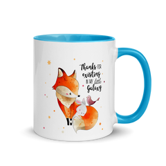 Thanks Fox Bunny Bird | Zweifarbige Tasse