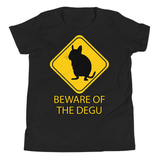 Zeigt ein T-Shirt für Kids und Teenager mit Beware of the Degu | T-Shirt für Kinder & Jugendliche