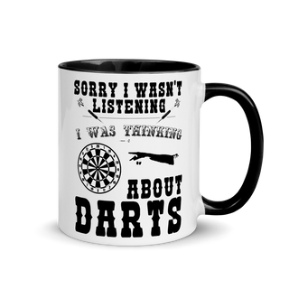 Sorry I wasn't listening Darts | Zweifarbige Tasse